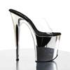 Pleaser - FLAMINGO801 Mules à talons - Chaussures de pole dance - Noir/Couleur chrome Product image
